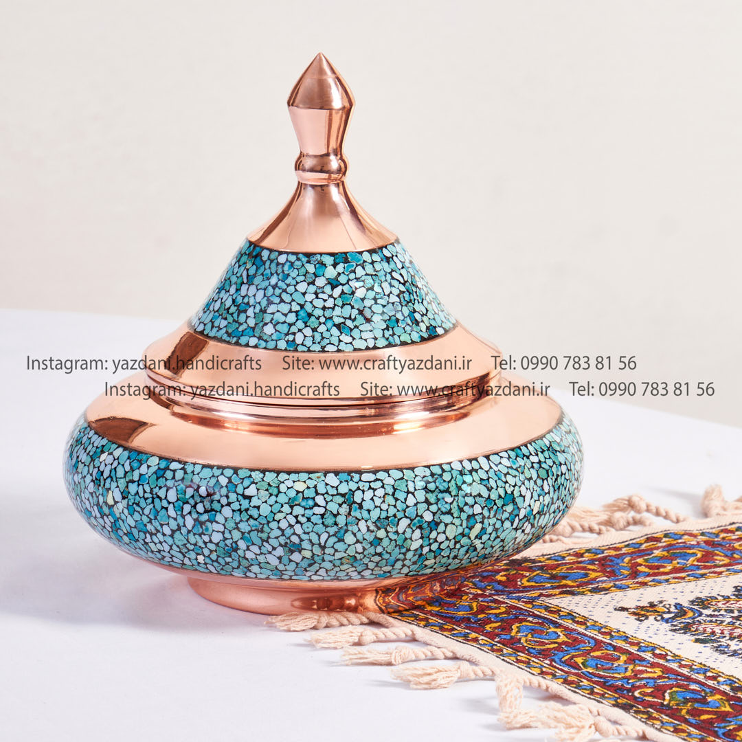 سفینه (بشقاب پرنده) مس و فیروزه 